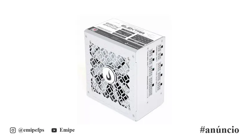 Fonte Gamer Rise Mode Elektra, 650W, Bronze, Full Modular, PFC Ativo, Branco, RM-PSU-ELKM-650-W em promoção na Shopee