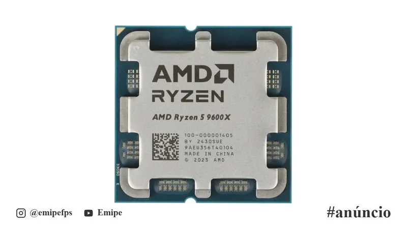 Processador AMD Ryzen 5 9600X, 3.9GHz (5.4GHz Turbo), 6-Cores, 12-Threads, AM5 em promoção na Shopee