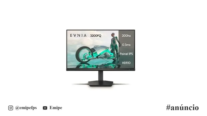 Monitor Gamer Philips 23.8” Full HD IPS 200Hz, Preto em promoção na Shopee