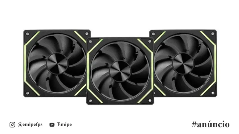 Kit Ventoinhas Pichau Ventus NX, ARGB, 3x120mm, Preto em promoção na Shopee