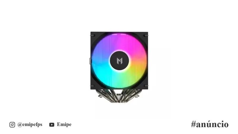 Air Cooler MACH1 WIND, ARGB, AMD e Intel, 120mm, Preto, A60 ARGB em promoção na Shopee