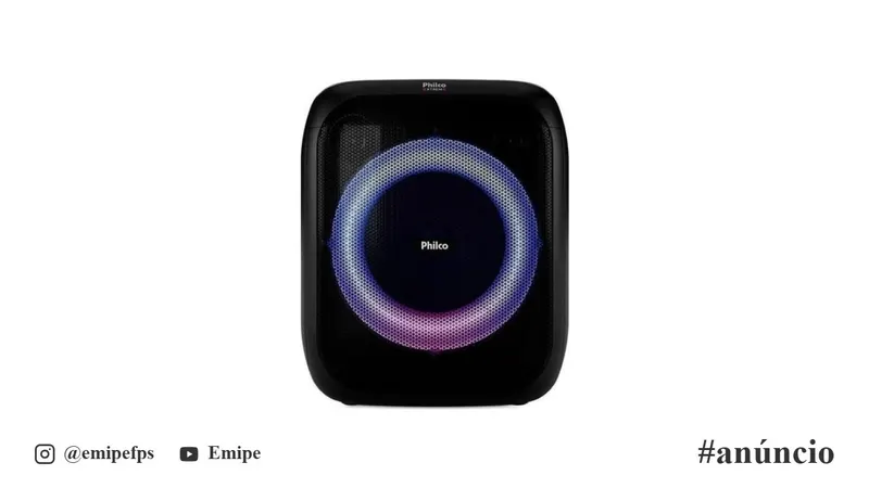 Caixa de Som Philco Extreme Flash Lights 380W PCX4800 em promoção na Shopee