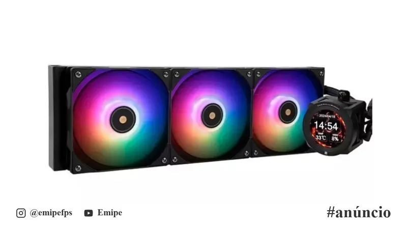 Water Cooler Thermalright Core Vision 360, ARGB, 360mm, Preto, TR-CV-360-BK-ARGB em promoção na Shopee