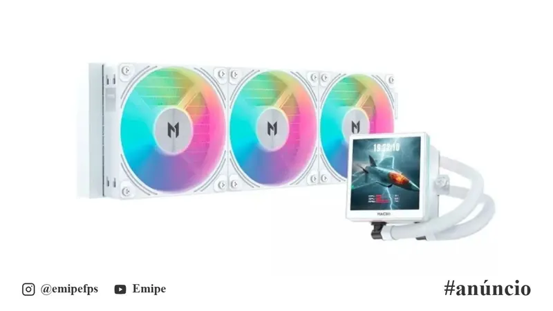 Water Cooler MACH1 CHILL, ARGB, 360mm, AMD e Intel, Branco, IEV360WH em promoção na Shopee