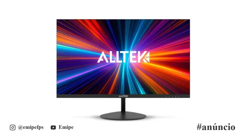 Monitor Alltek 21,5" FHD, Tela Ultrafina, Painel VA, 100Hz, 5ms, HDMI, VGA, ATK-215 Z, Preto em promoção na Shopee