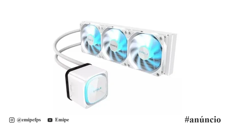 Water Cooler Gigabyte Eagle 360 Ice ARGB, 360mm, Branco em promoção na Shopee