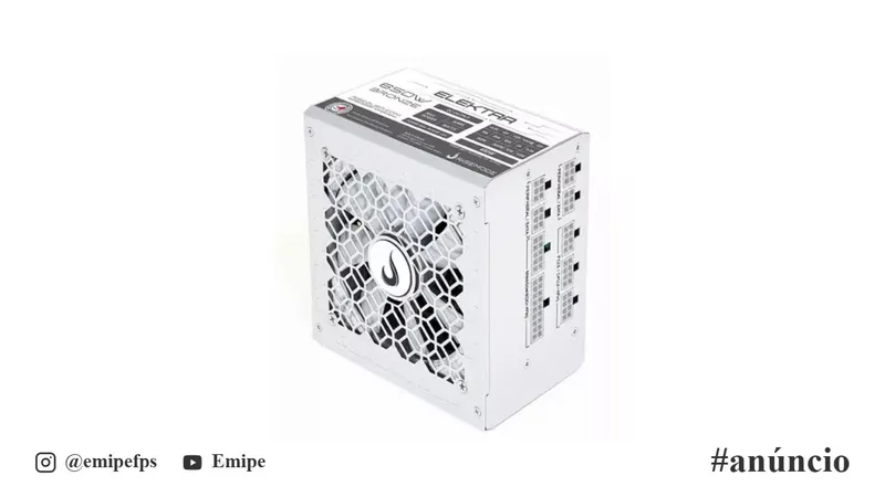 Fonte Gamer Rise Mode Elektra, 650W, Bronze, Full Modular, PFC Ativo, Branco, RM-PSU-ELKM-650-W em promoção na Shopee