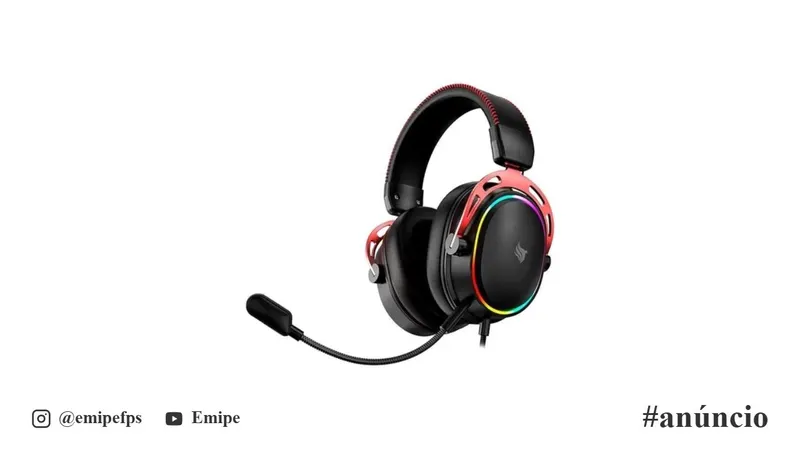Headset Gamer Pichau Vega Pro 7.1, Drivers 50mm, Preto, PCH-VGAP-BL01 em promoção na Shopee
