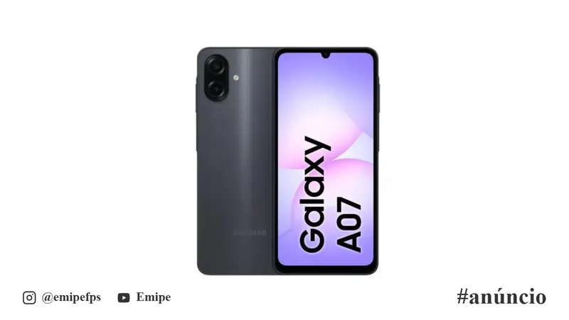 Celular Samsung Galaxy A07, Tela 6,7", Câmera Dupla + Selfie 8MP em promoção na Shopee