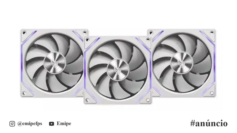 Kit Ventoinha Pichau Ventus NX, ARGB, 3x120mm, Branco em promoção na Shopee