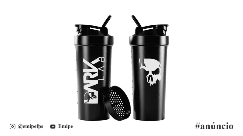 Coqueteleira Fuse com Rede 700ml Preta - Dark Lab em promoção na Shopee