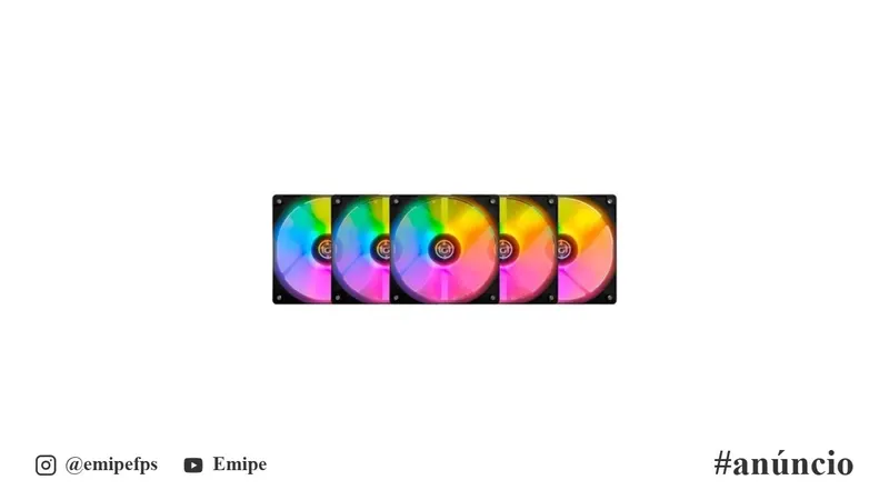 Kit Ventoinhas TGT Striker, Rainbow, 5x120mm, TGT-STK5-BLRBW em promoção na Shopee